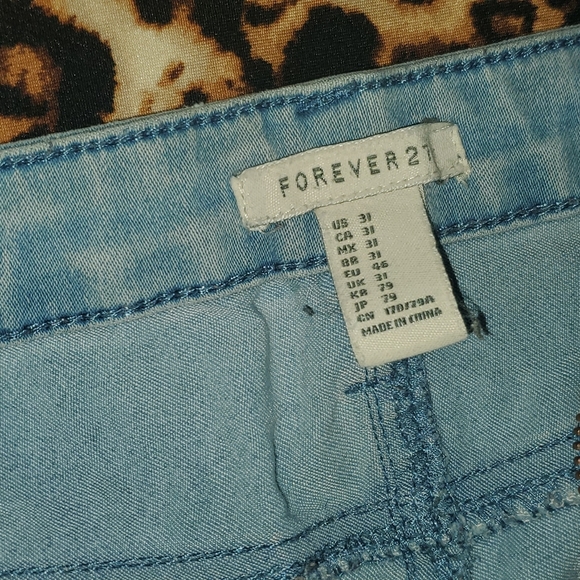 Forever 21 Women Jeans Light Blue Color Size 31 - Picture 5 of 5